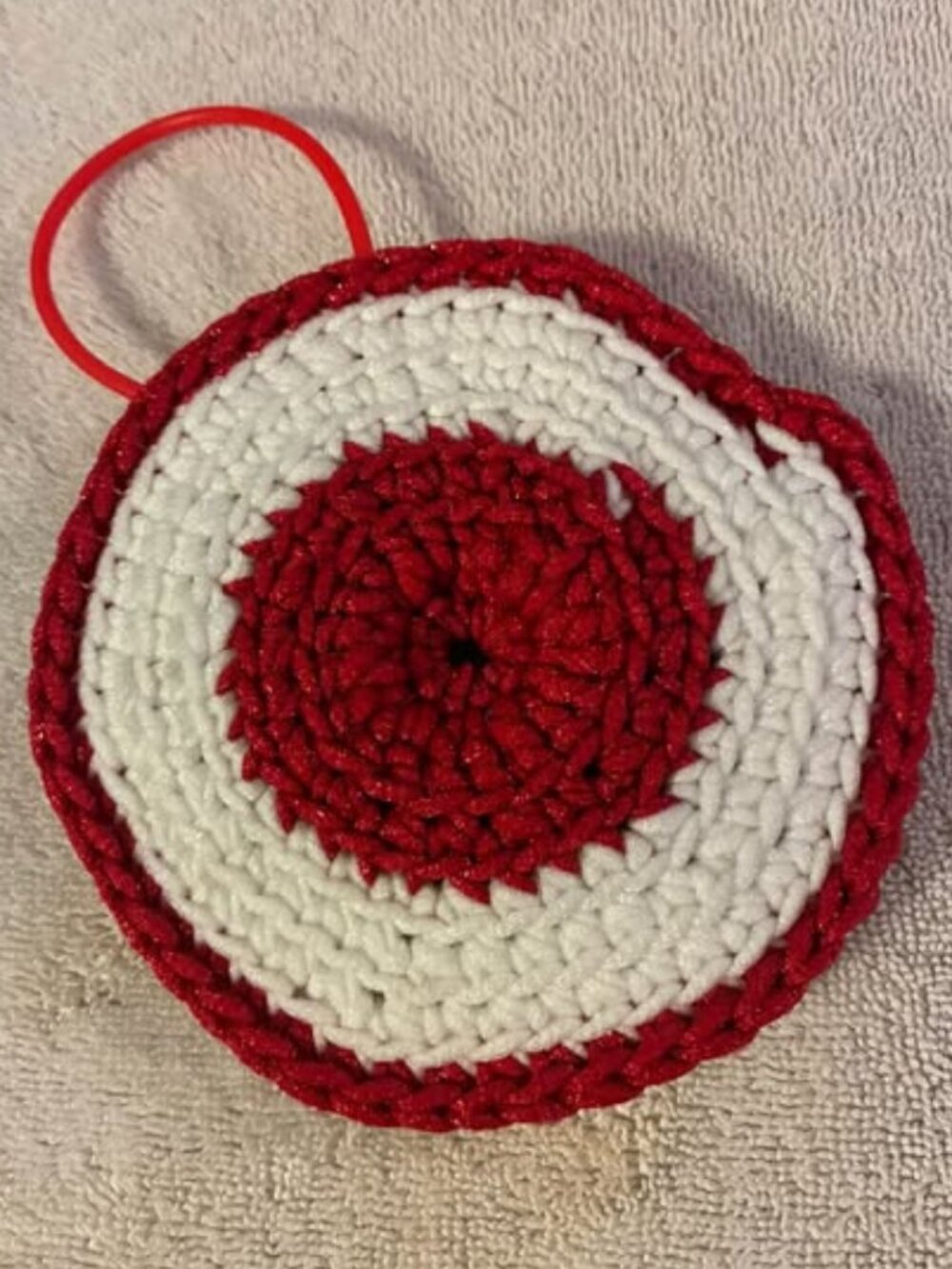 Body Exfoliator - OU Colored  - Washable - Made w/Scrubology Yarn (Designed for